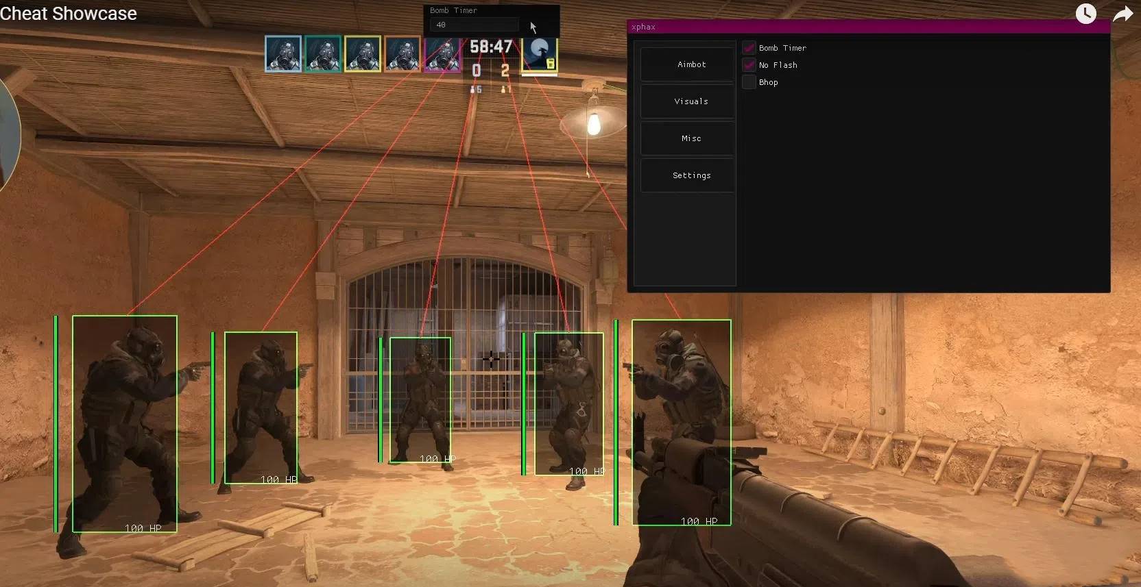 CS2·xphax外部透视自瞄杂项作弊辅助 v9.1